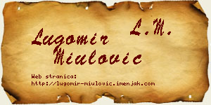 Lugomir Miulović vizit kartica